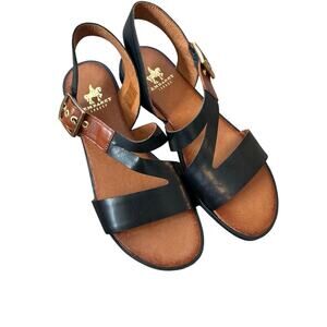 Embassy London brown and black leather sandals